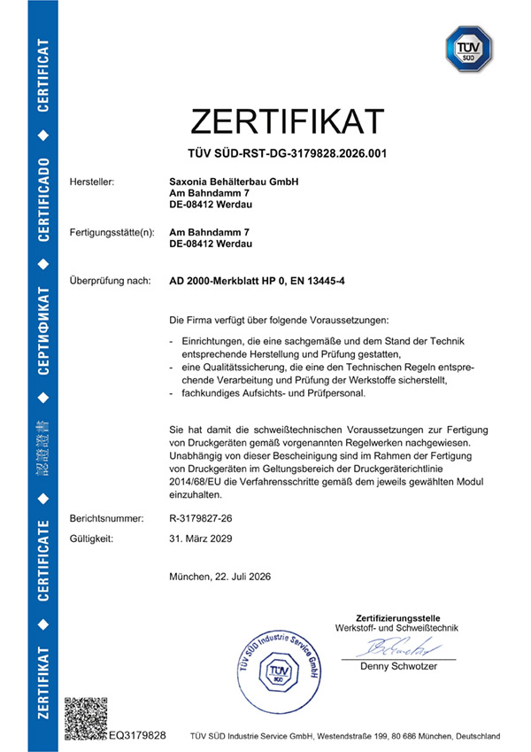 Zertifikat TÜV Süd 22.07.2026 MS